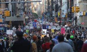 Demonstrators-march-down--007